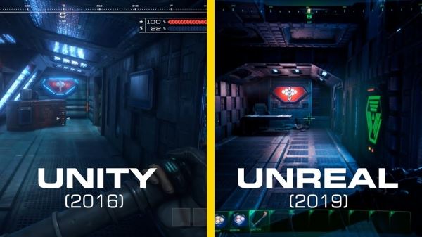  Неоднозначные результаты: на видео сравнили альфу System Shock 2016 года (Unity) и новой версии (UE4) 